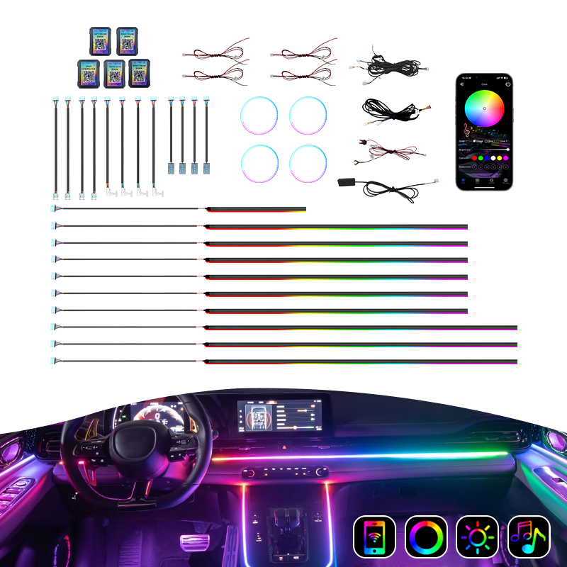 Rgb Light Strip - Kit de luces ambientales para coche