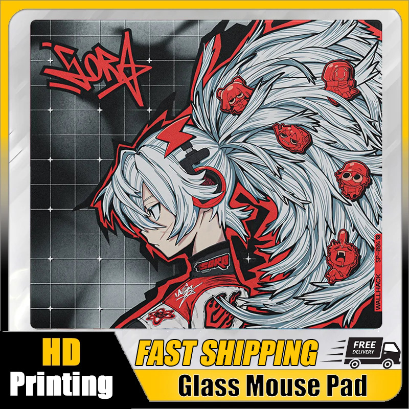 Fps Gaming Mouse - Alfombrilla de Ratón de Vidrio W-Wallhack