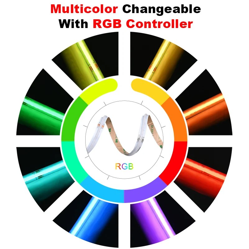 Tira de LED RGB Flexible FCOB  - Rgb Light Strip reseña y precio