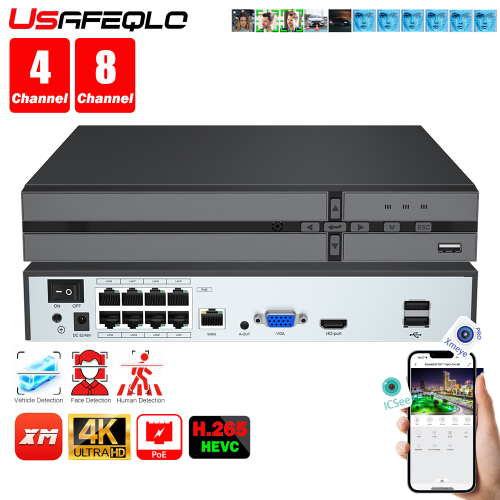 Detección facial H.265 8ch * 4 - Webcam 4K reseña y precio