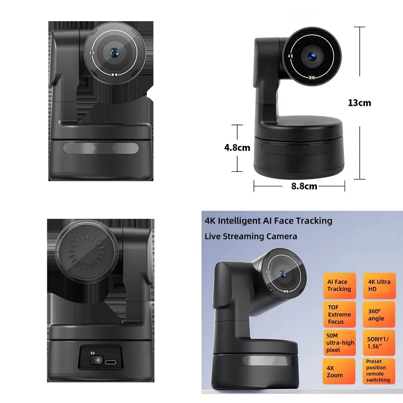 Mini Cámara Web PTZ 4K para PC - Webcam 4K reseña y precio