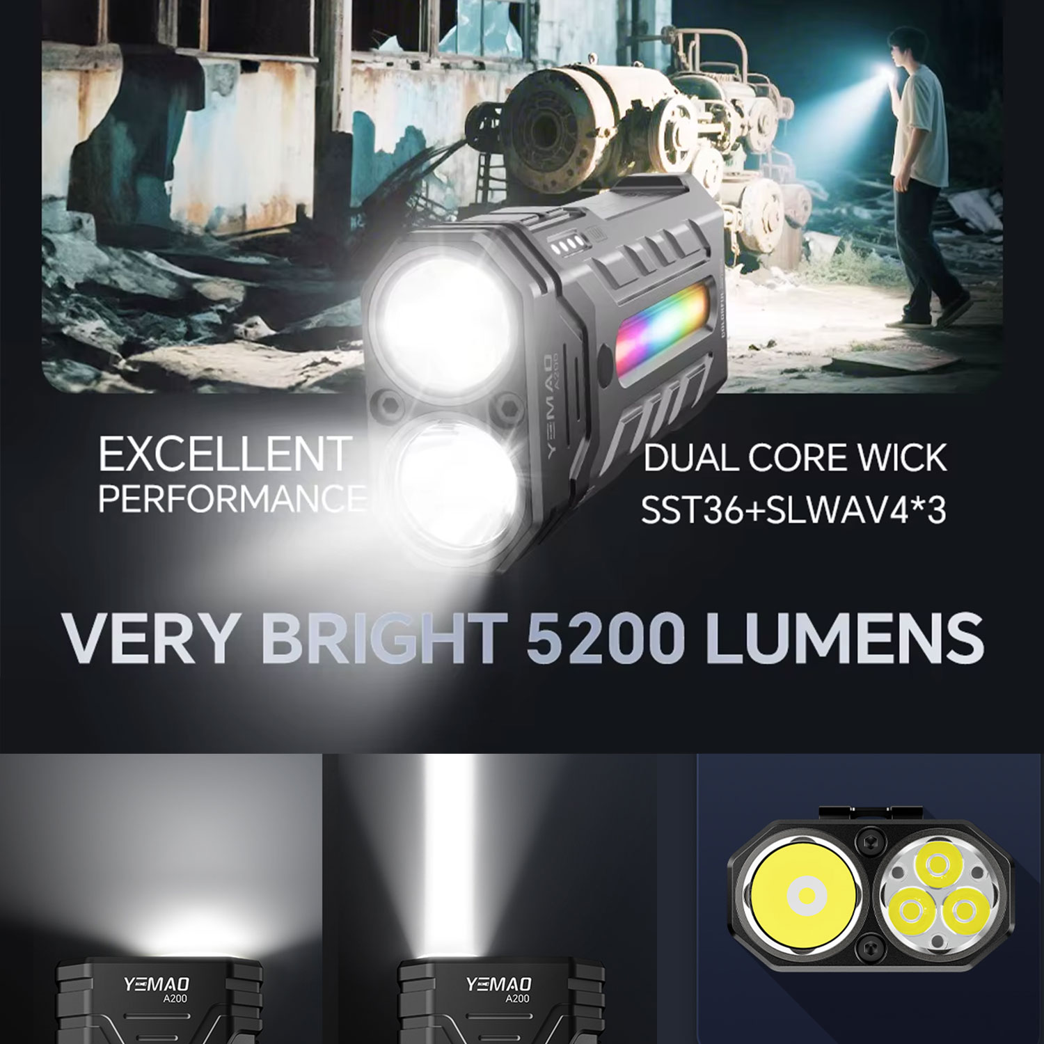 Linterna LED RGB portátil mult - Rgb Light Strip reseña y precio